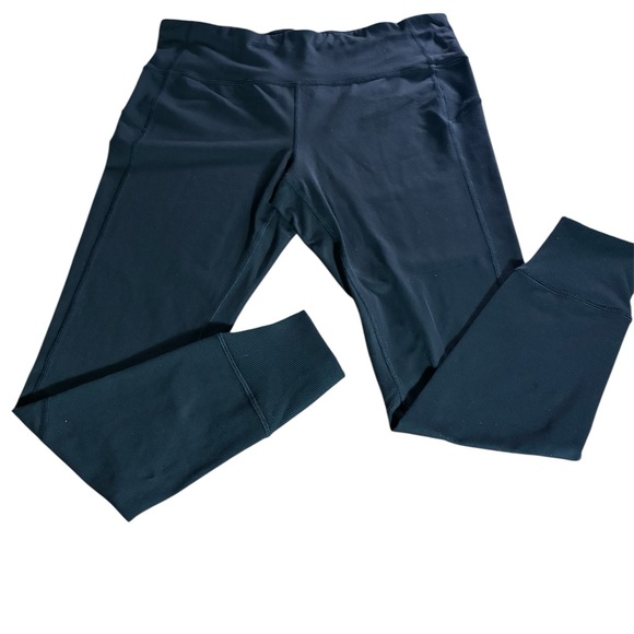 Black High-Waisted Leggings WEMEN SIZE XL ATHLETIC WORKS - Picture 5 of 11